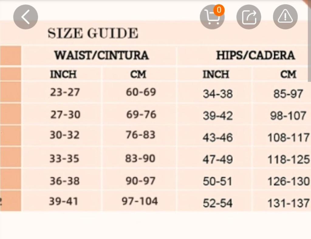 Official Lockit24 Size Guide Chart
